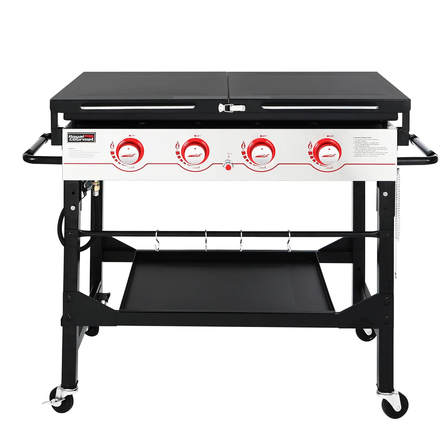 Outdoor Furniture Legs - 4-Burner 36in Propane Gas Griddle with