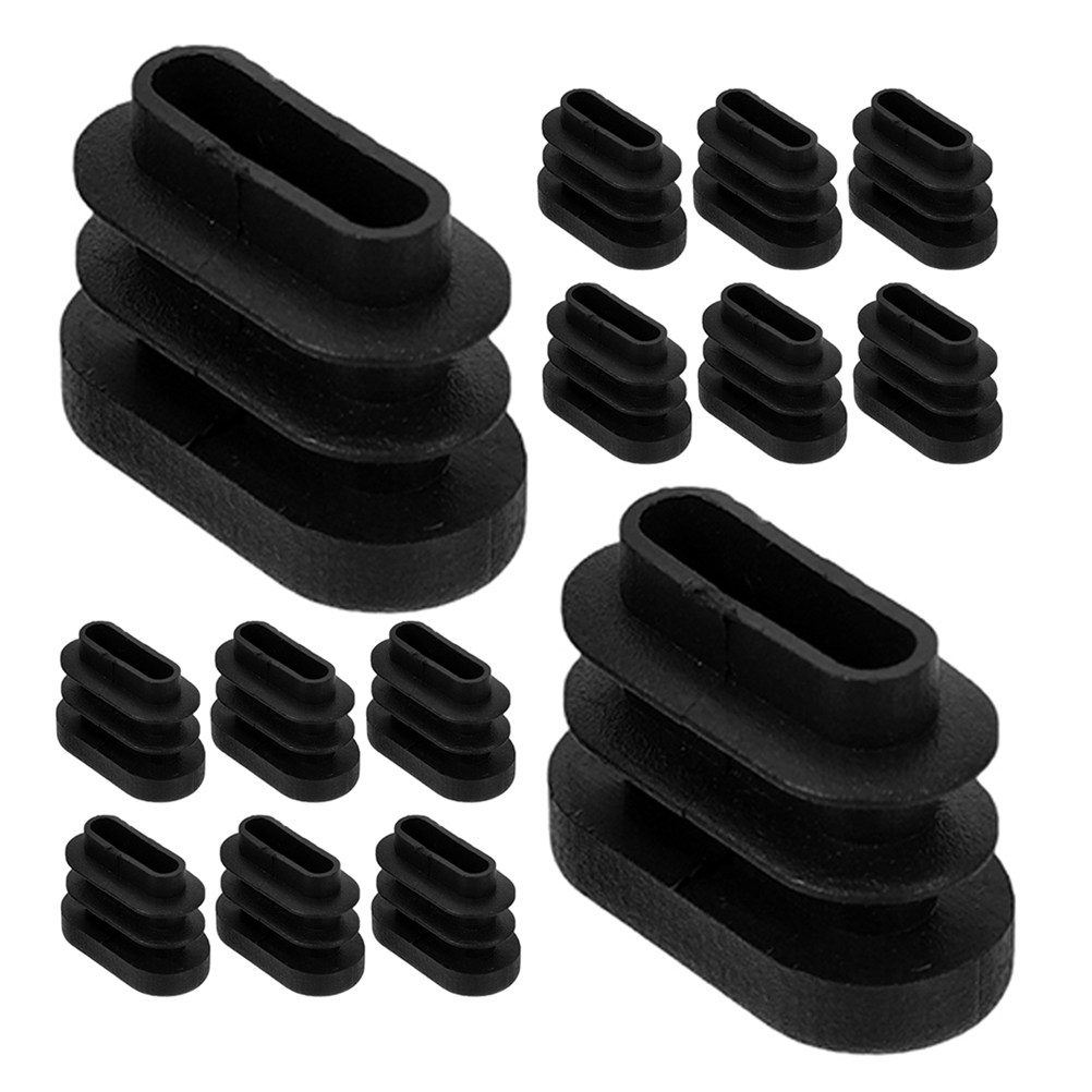 Outdoor Furniture Legs - 30Pcs Oval Plastic Table Chair Leg