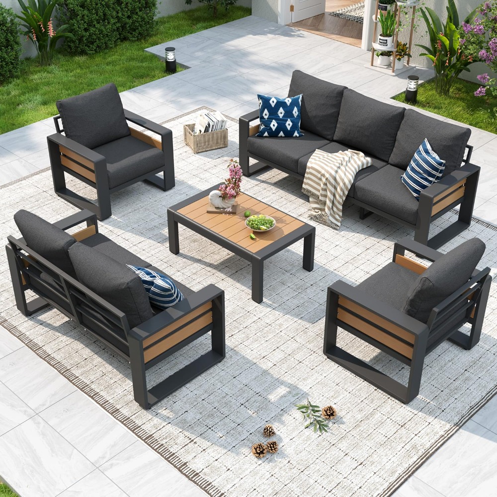 Outdoor Furniture Ideas - Aluminum Patio Furniture Set, 5 Piece