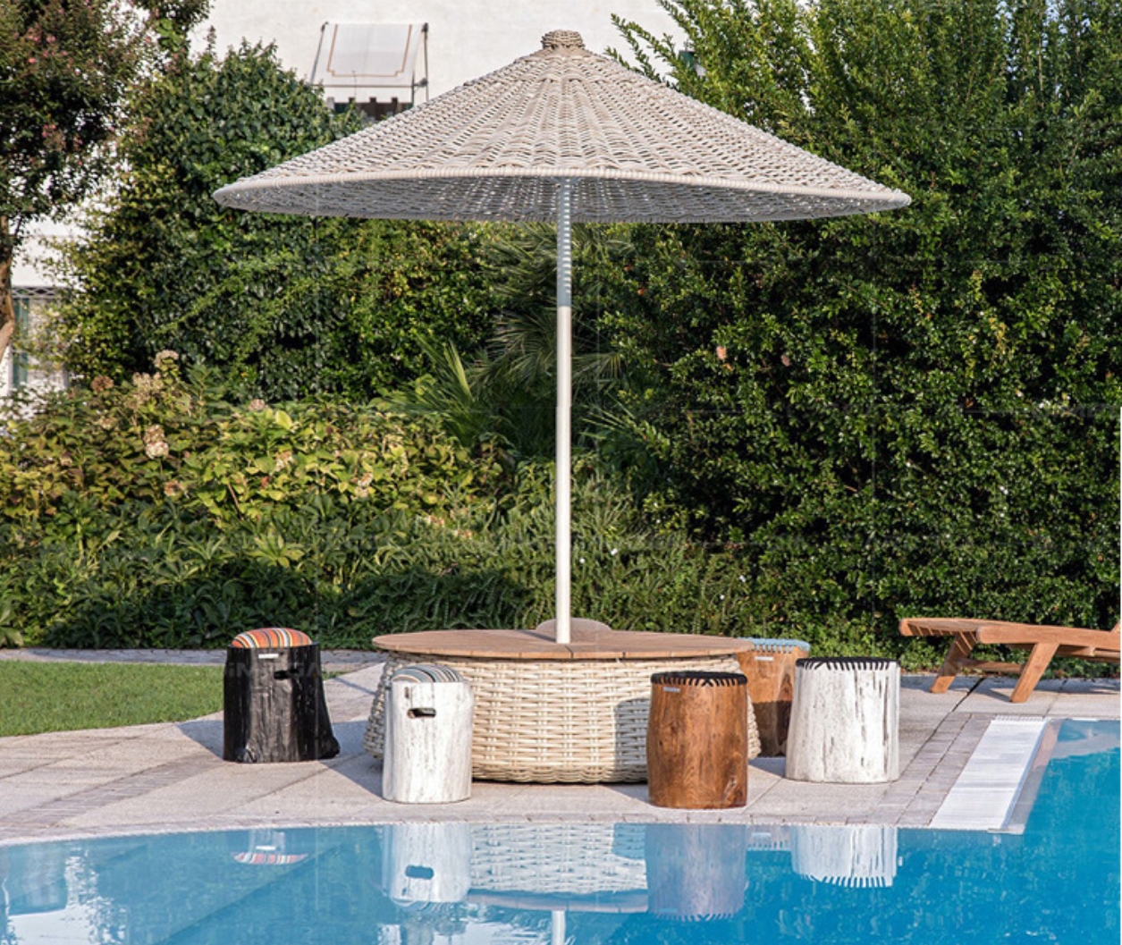 Outdoor Furniture Ideas - Modern Outdoor Rattan Umbrella Ideas Open-air