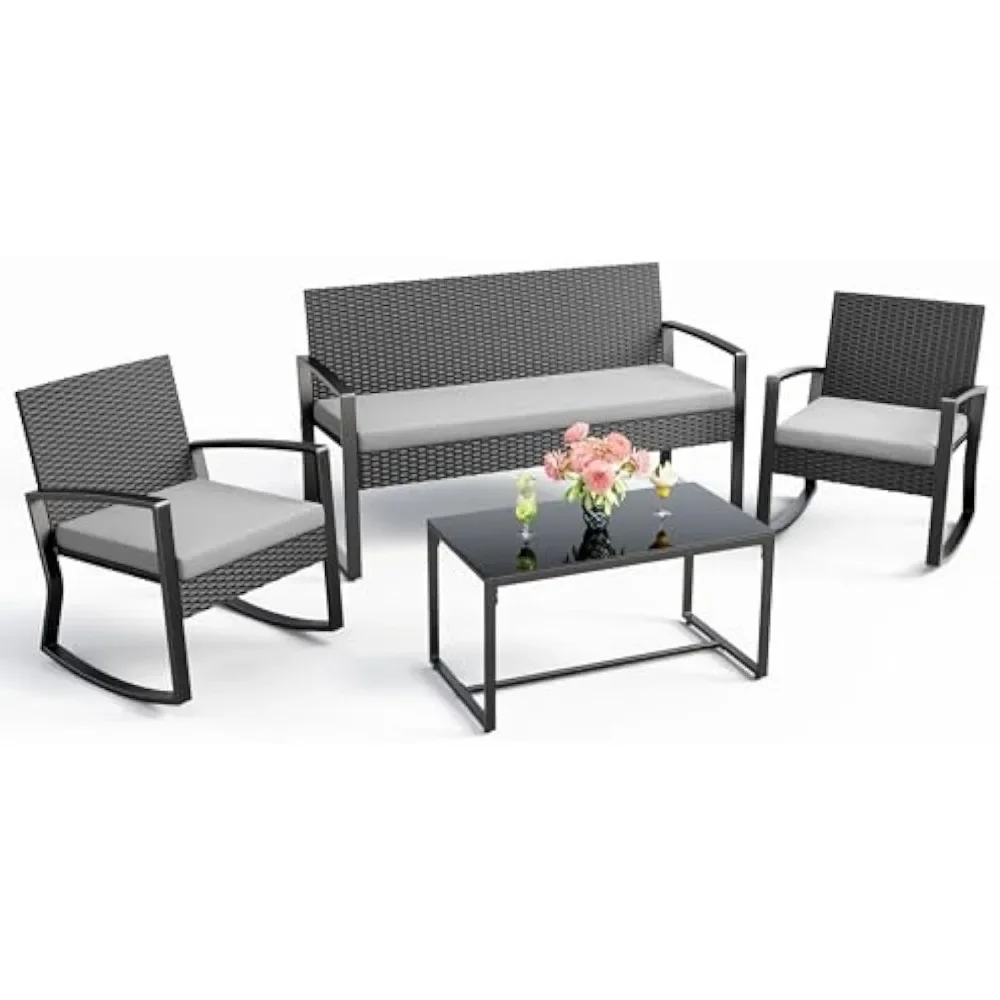 Outdoor Furniture Ideas - 4 Piece Outdoor Patio Furniture Set,