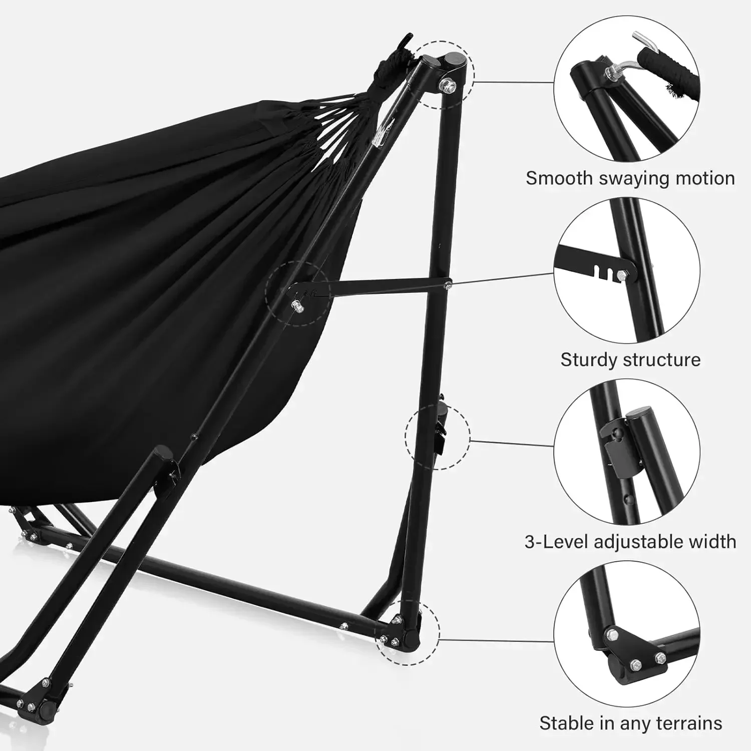 Hammock With Stand - 2 in 1 Hammock with Stand,
