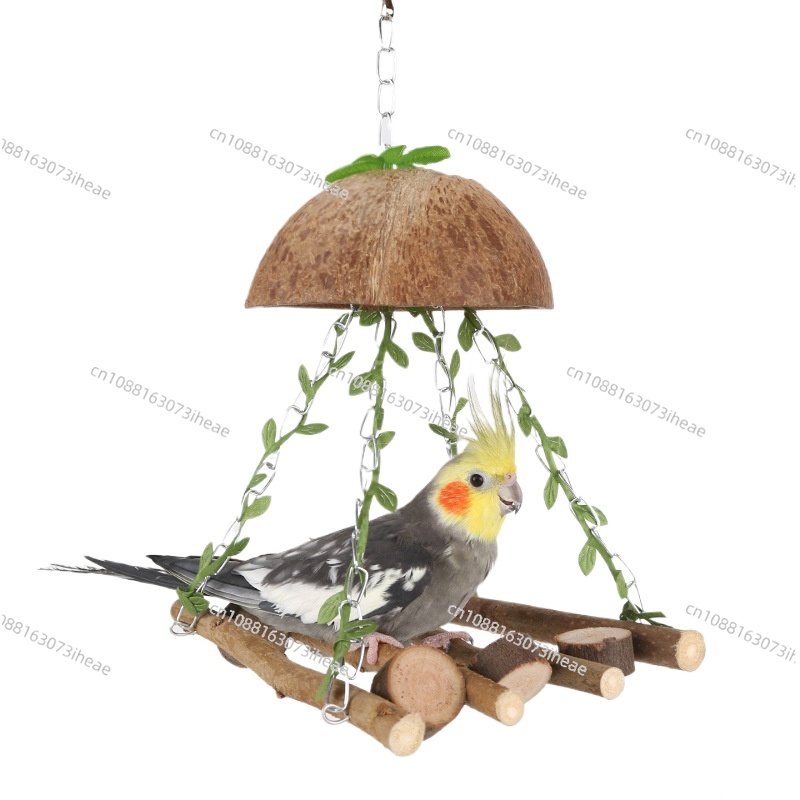Hammock With Stand - Coconut Bird Nest Parrot Swing Hammock