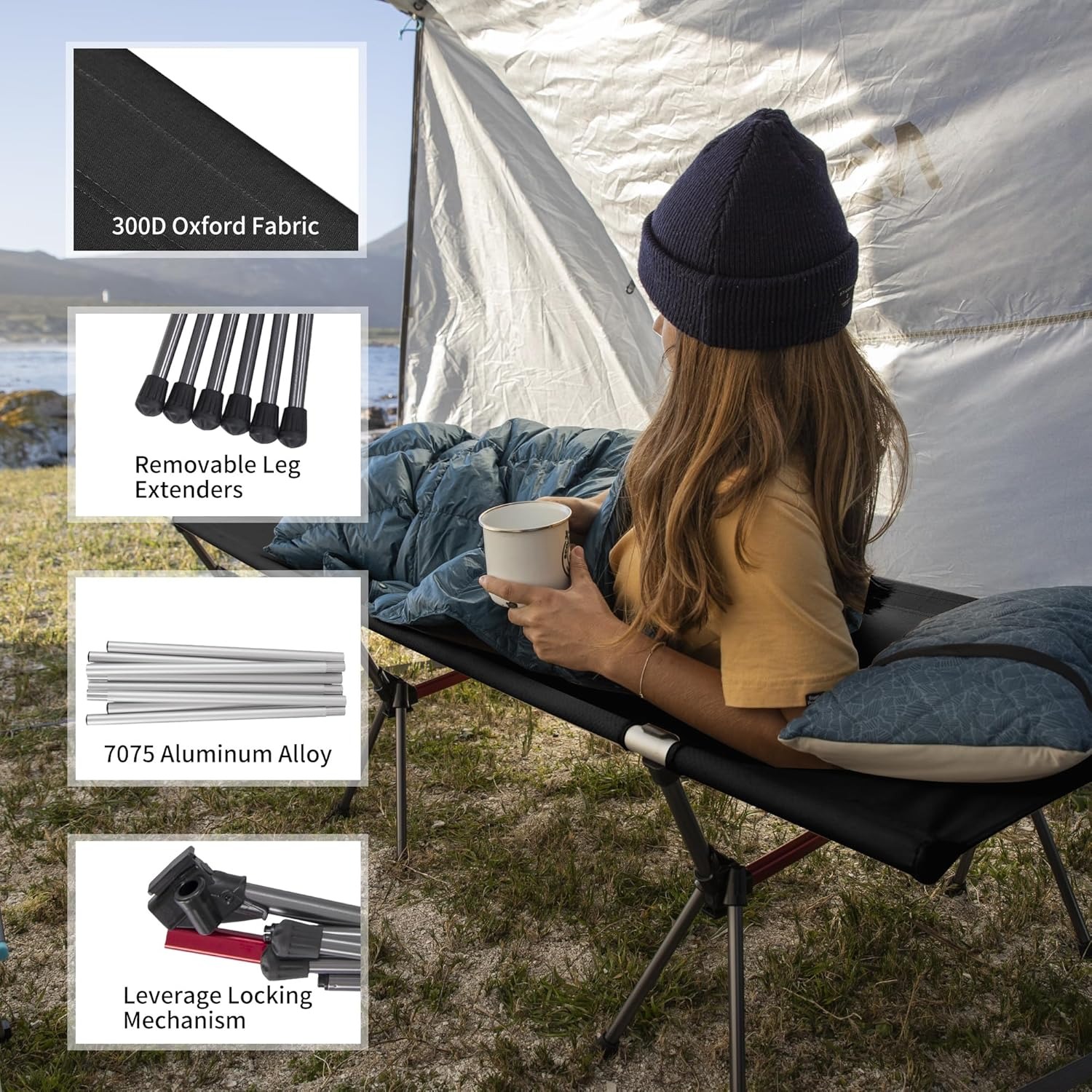 Naturehike Folding Camping Cot - Outdoor Daybed Furniture avis et prix