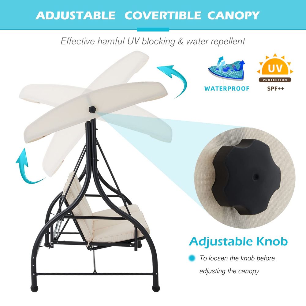 3Seat Outdoor Patio Swing With - Hammock With Stand avis et prix
