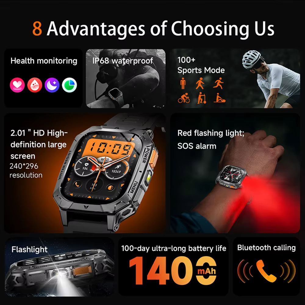 Hot Rugged Outdoor Smart Watch - Outdoor Rug Waterproof avis et prix