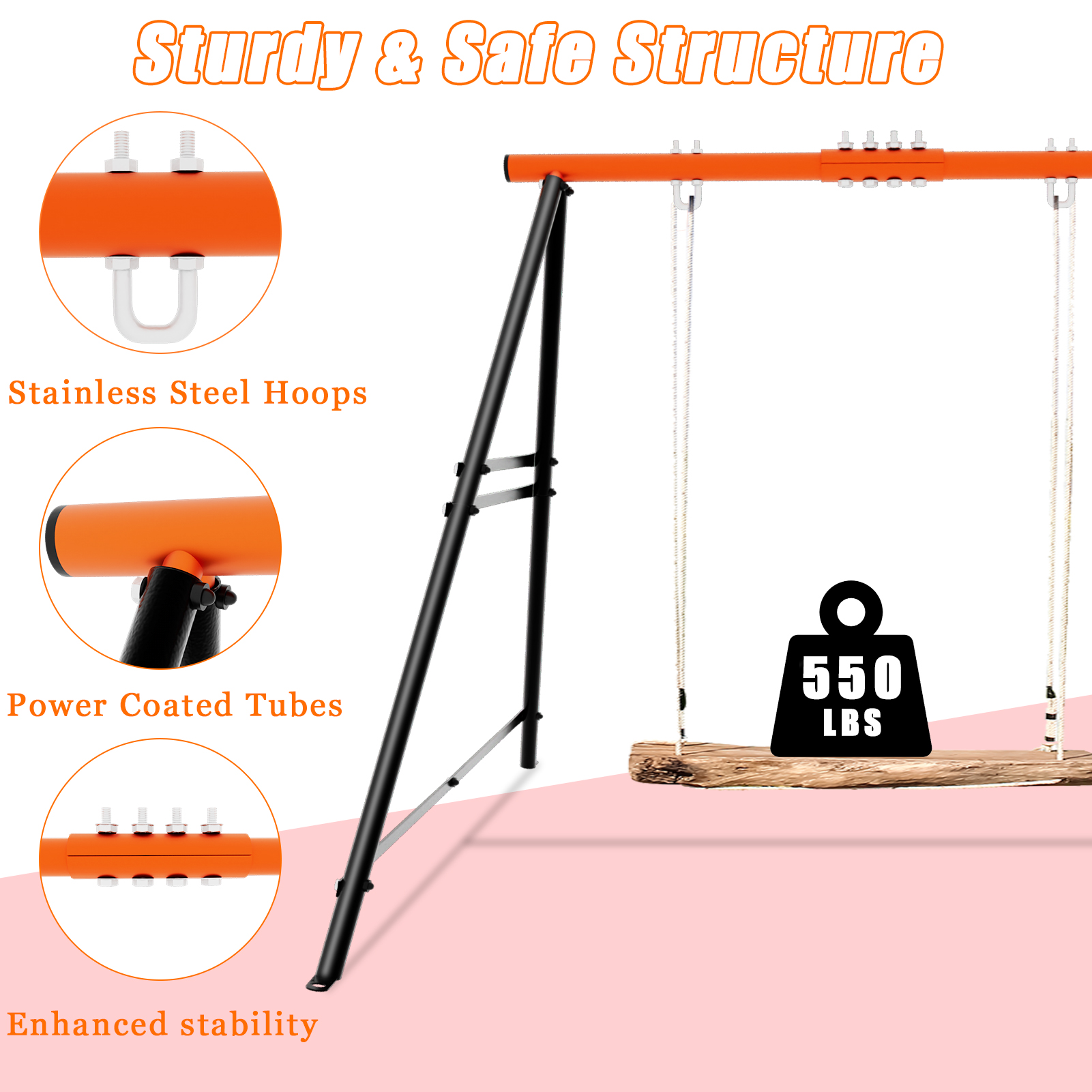 Porch Swing Frame, 550lbs Weig - Hammock With Stand avis et prix