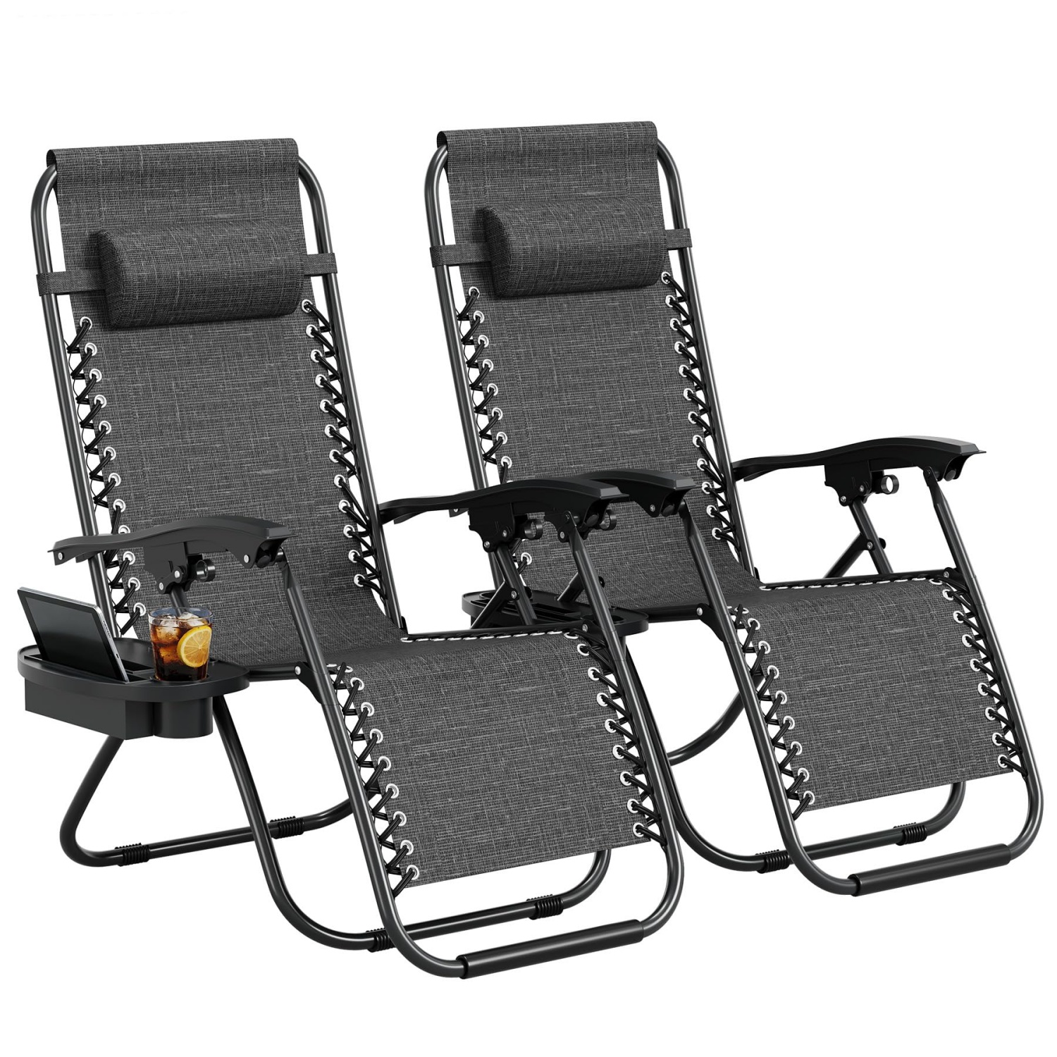 2 Pack Zero Gravity Chair with - Deck Chair Lounger avis et prix