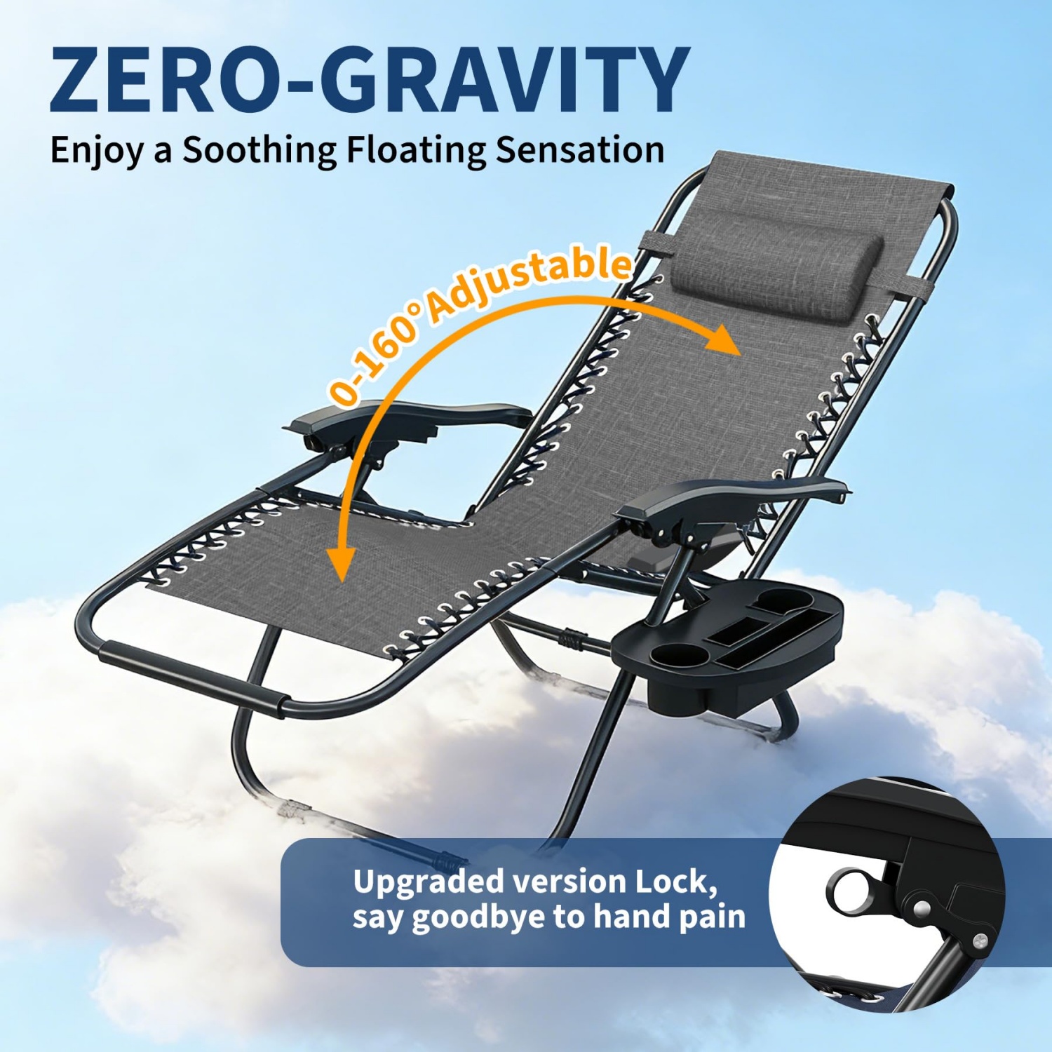 2 Pack Zero Gravity Chair with - Deck Chair Lounger avis et prix