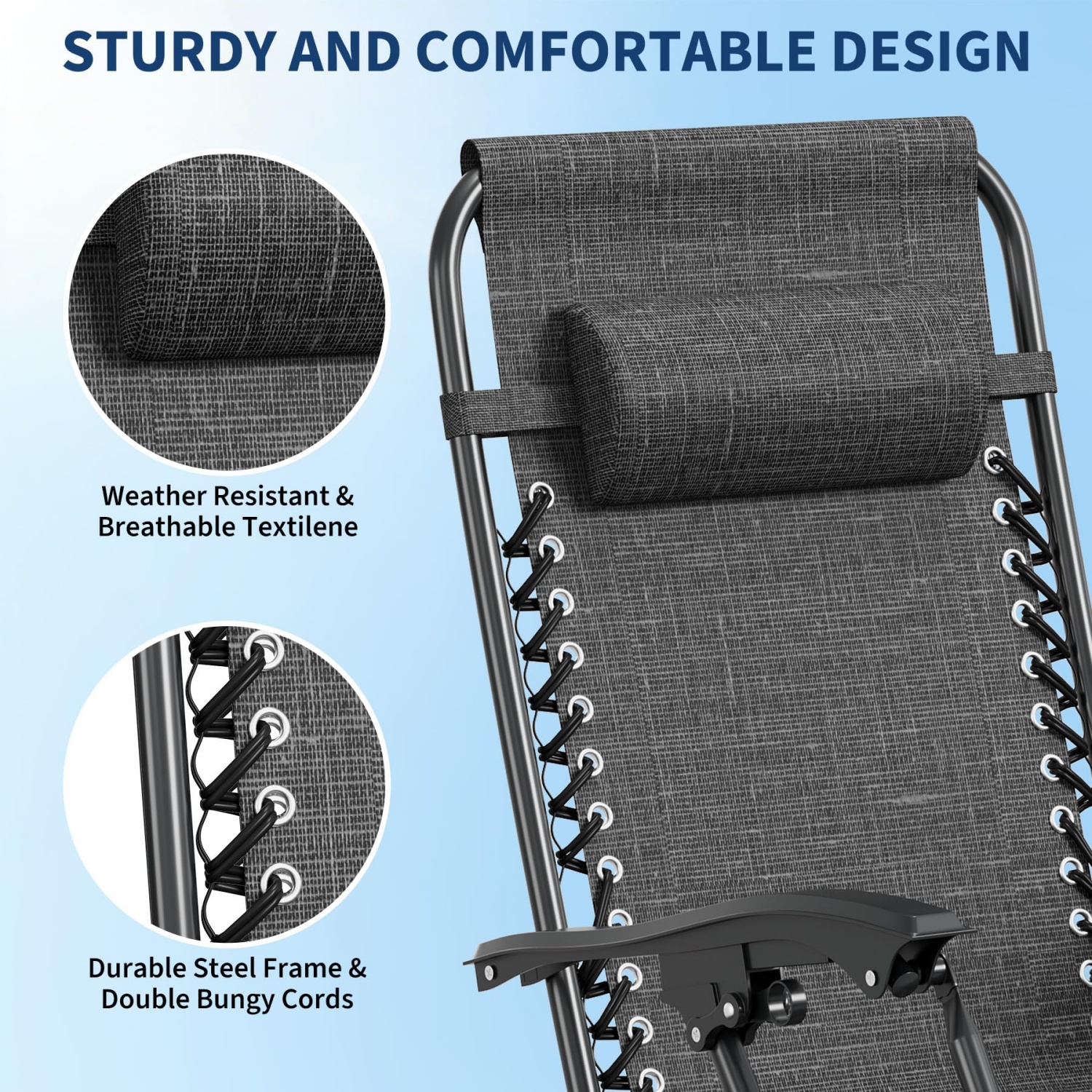 2 Pack Zero Gravity Chair with - Deck Chair Lounger avis et prix