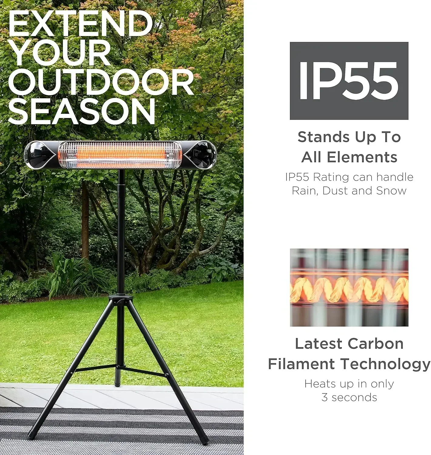 Infrared Electric Patio Heater - Patio Heater Standing avis et prix
