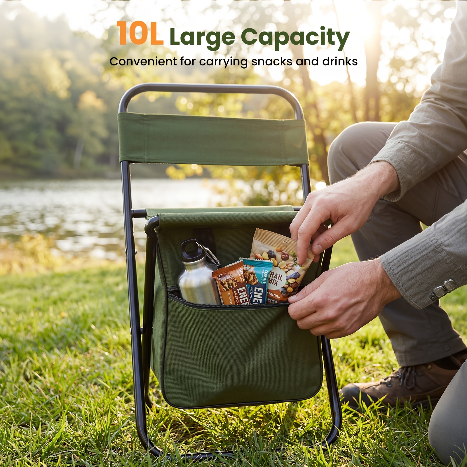 2 in 1 Camping Chair with Larg - Outdoor Furniture Heavy avis et prix