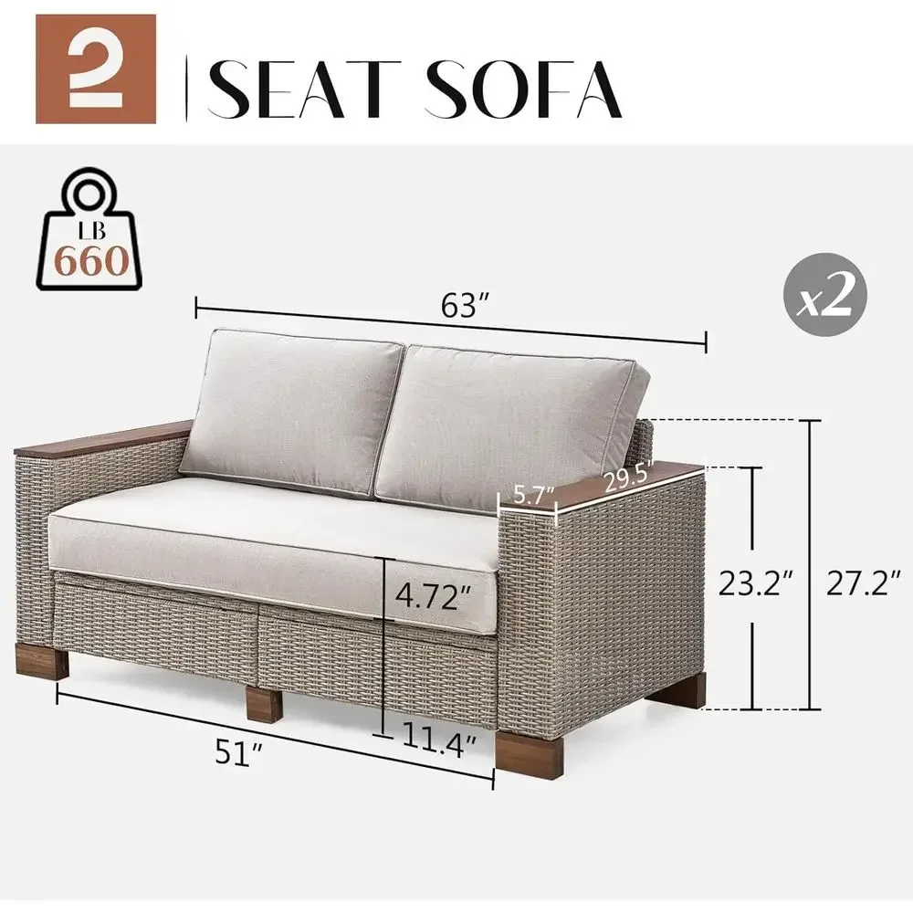 All-Weather Wicker 4-Piece Pat - Outdoor Furniture Legs avis et prix