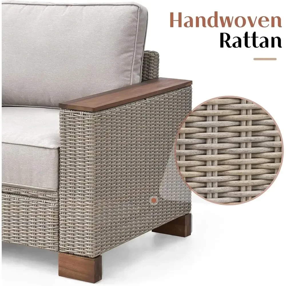 All-Weather Wicker 4-Piece Pat - Outdoor Furniture Legs avis et prix