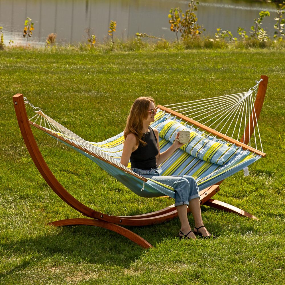 Curved Wood Hammock Stand Only - Hammock With Stand avis et prix