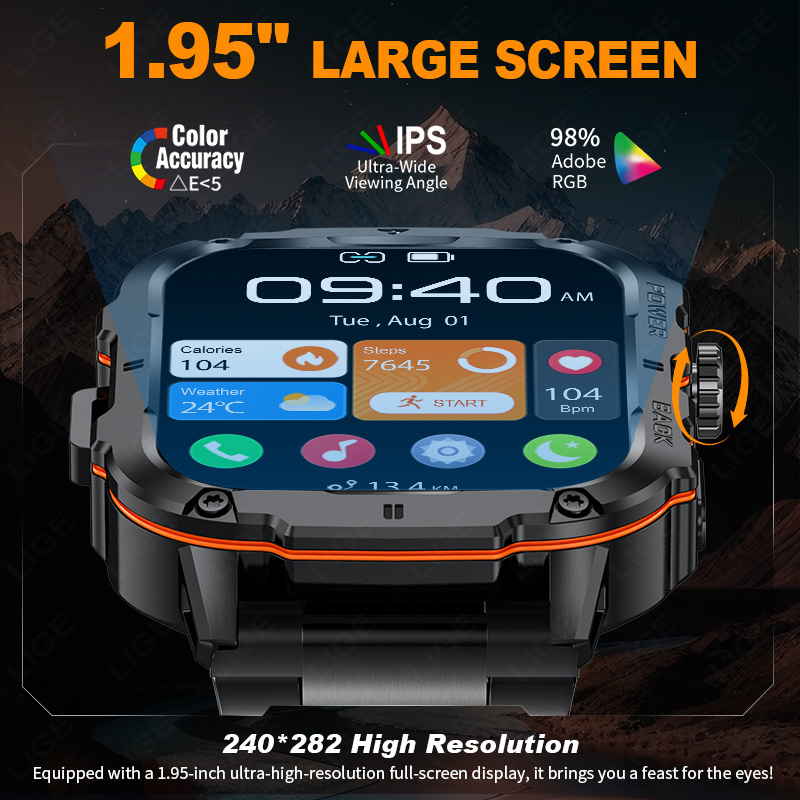 LIGE 2025 Rugged Military Smar - Outdoor Rug Waterproof avis et prix