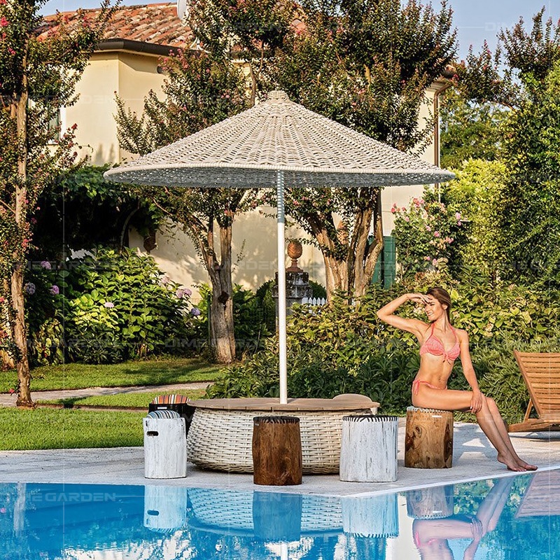 Modern Outdoor Rattan Umbrella - Outdoor Furniture Ideas avis et prix