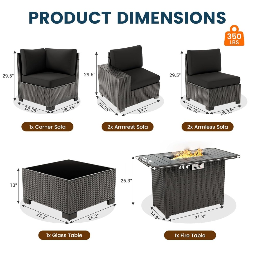 7 Piece Outdoor Sectional Sofa - Outdoor Furniture Ideas avis et prix