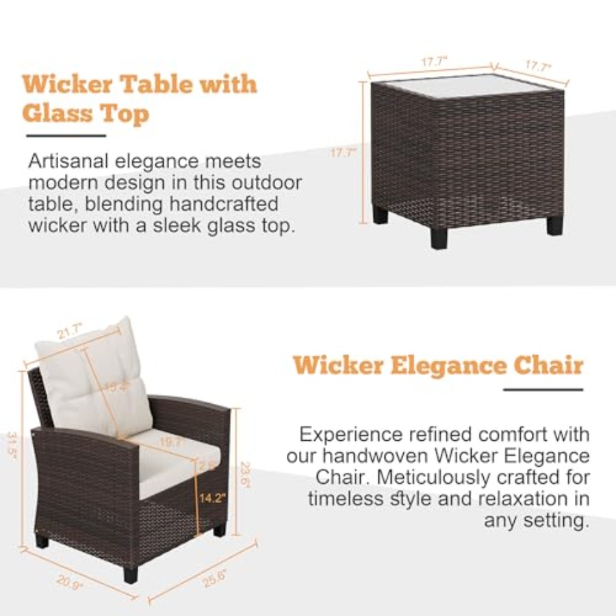 3 Pieces Patio Furniture Set:  - Outdoor Furniture Ideas avis et prix