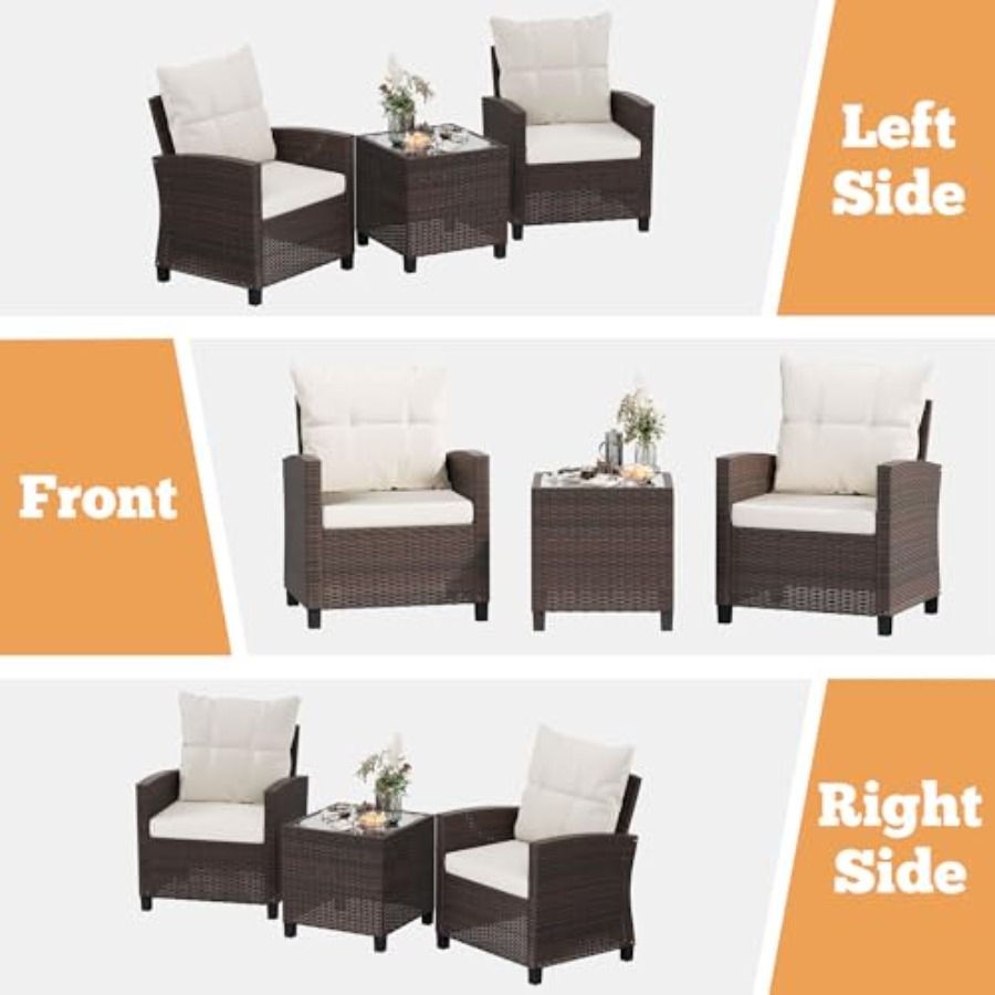 3 Pieces Patio Furniture Set:  - Outdoor Furniture Ideas avis et prix