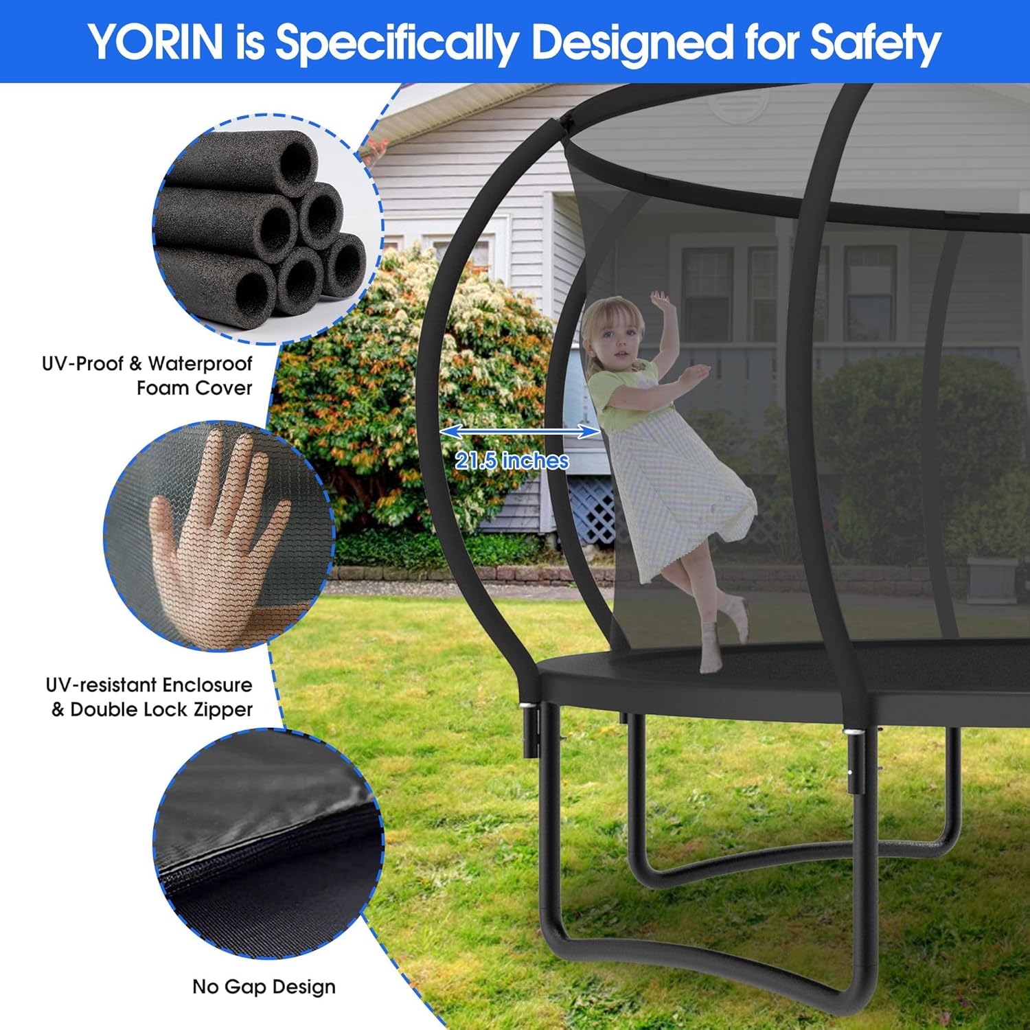 Large Outdoor Trampoline with  - Outdoor Furniture Heavy avis et prix