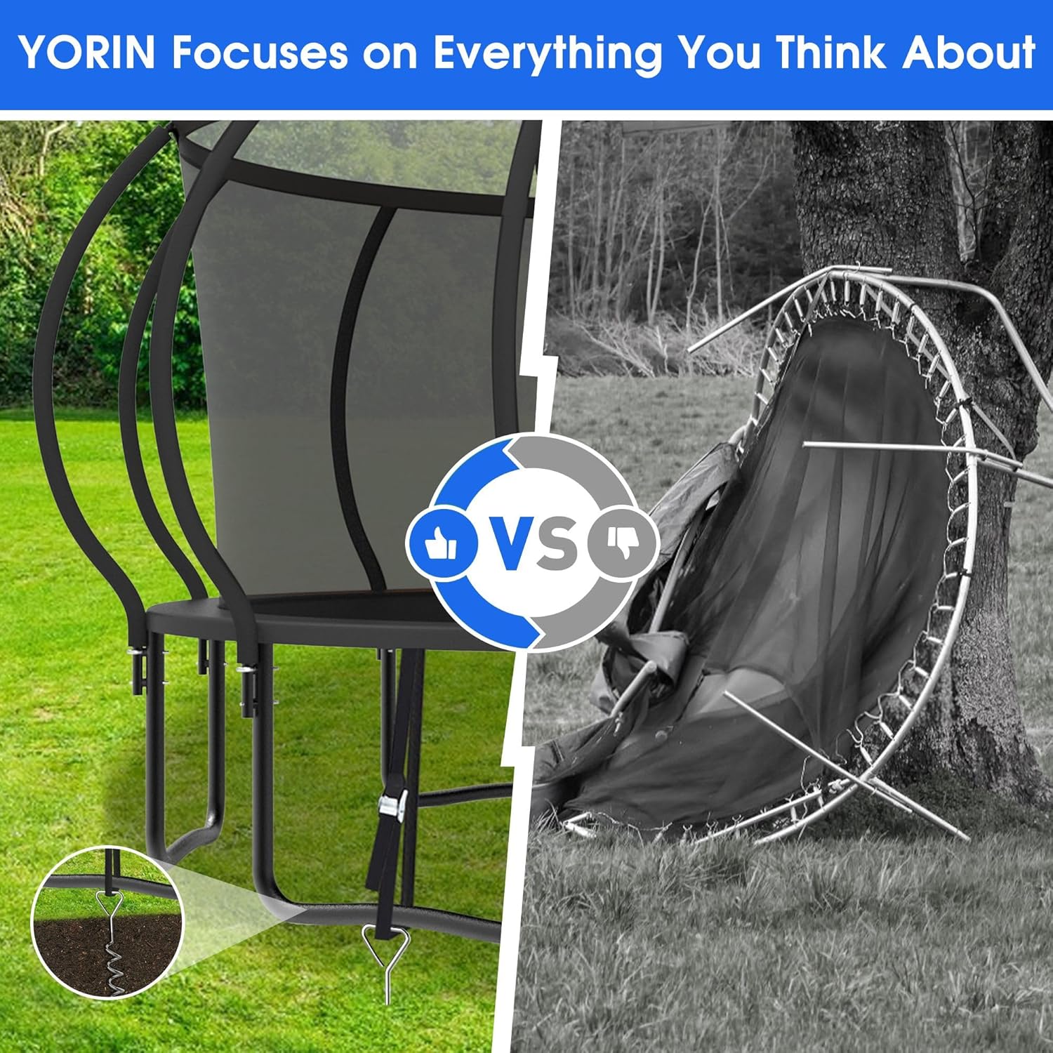 Large Outdoor Trampoline with  - Outdoor Furniture Heavy avis et prix
