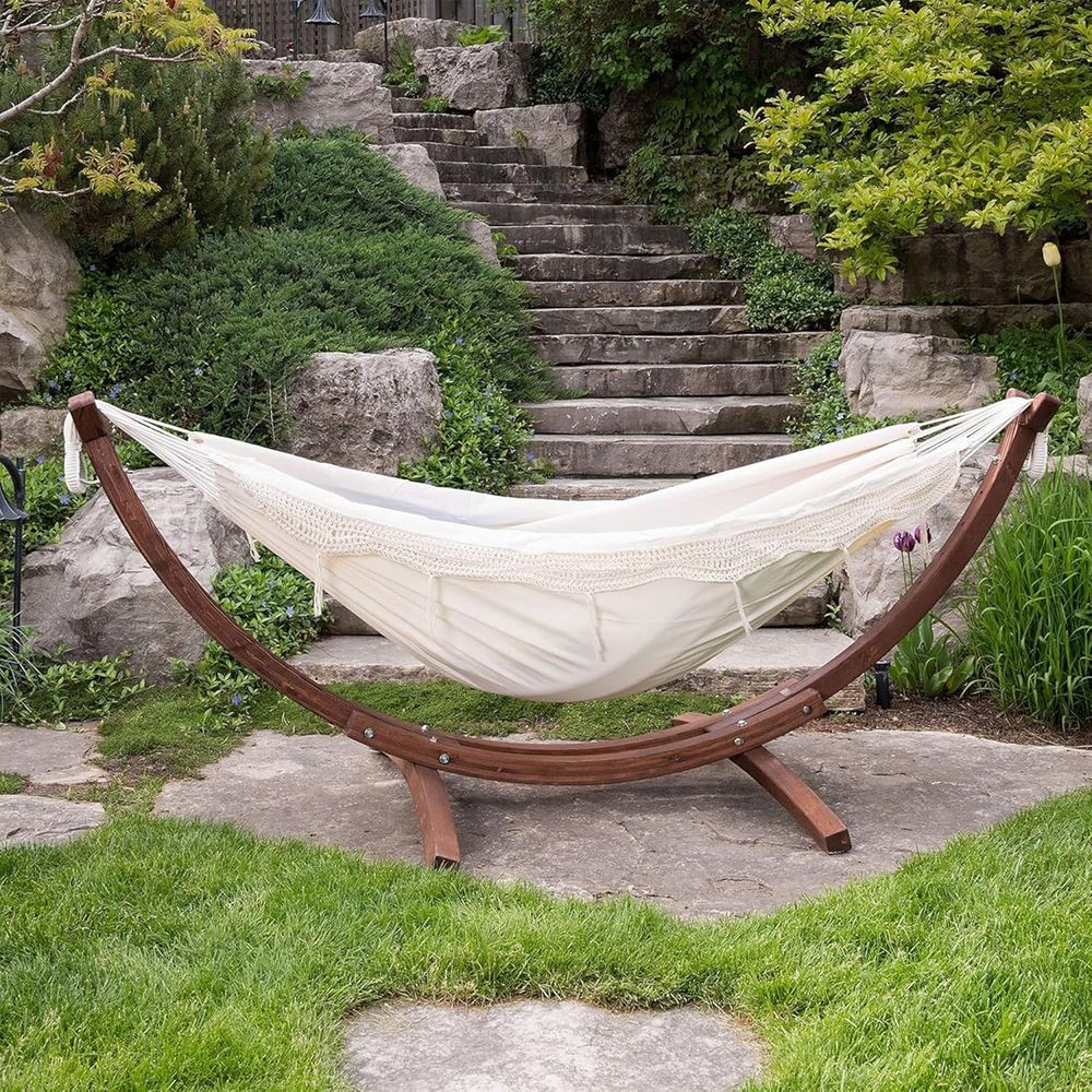 Double Cotton Hammock with Sol - Hammock With Stand avis et prix