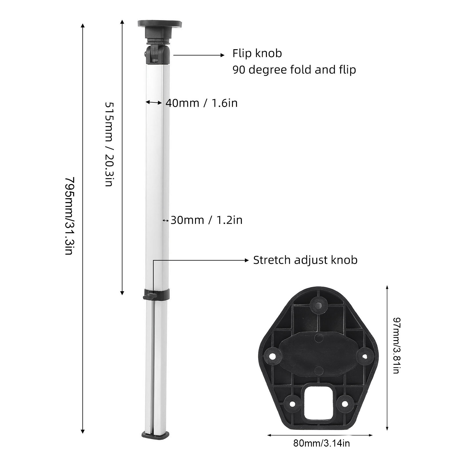 RV Telescopic Folding Table Le - Outdoor Furniture Legs avis et prix