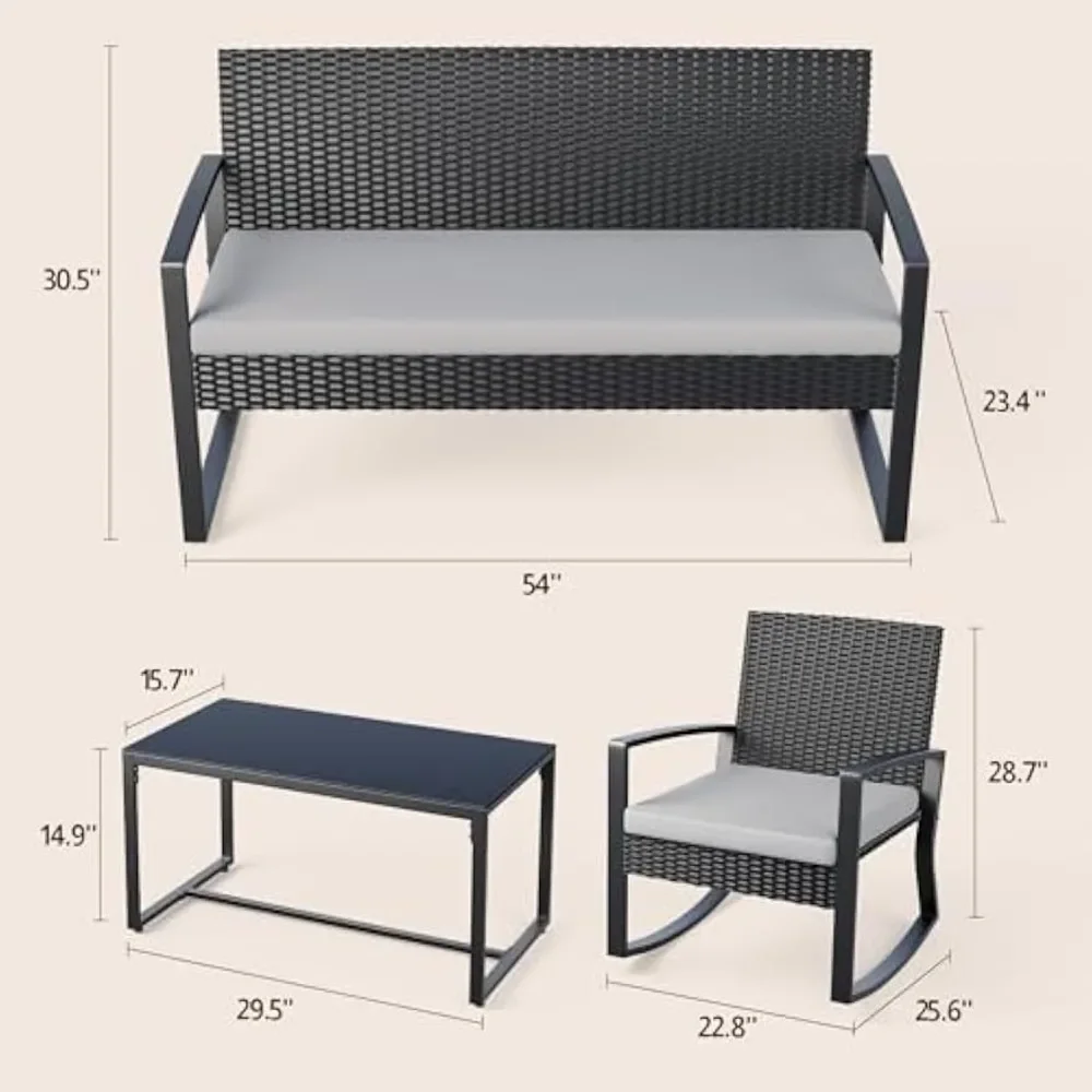 4 Piece Outdoor Patio Furnitur - Outdoor Furniture Ideas avis et prix
