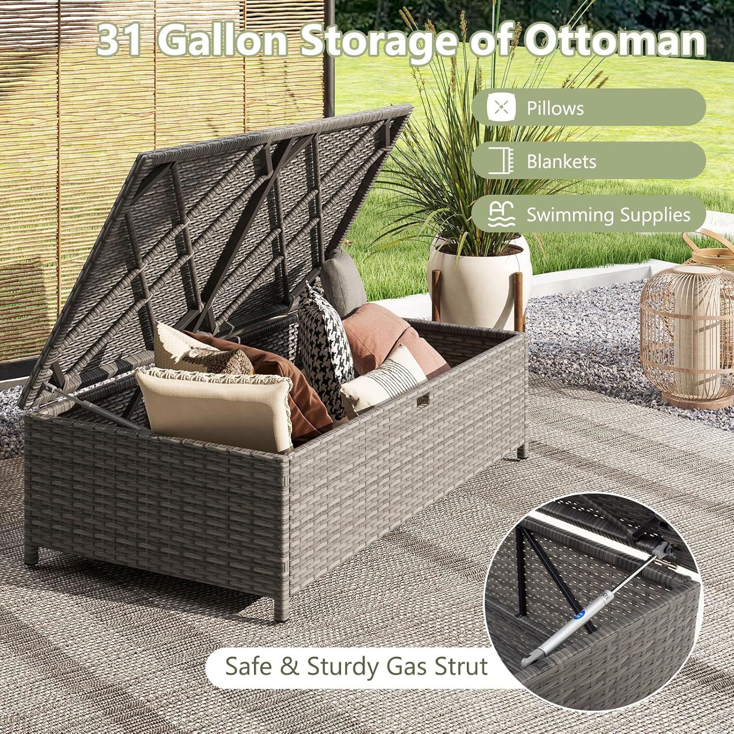 Wicker Patio Daybed Loveseat O - Outdoor Daybed Furniture avis et prix