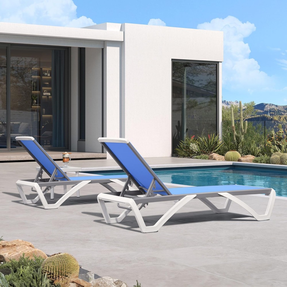 Patio Chaise Lounge Chair Set  - Deck Chair Lounger avis et prix