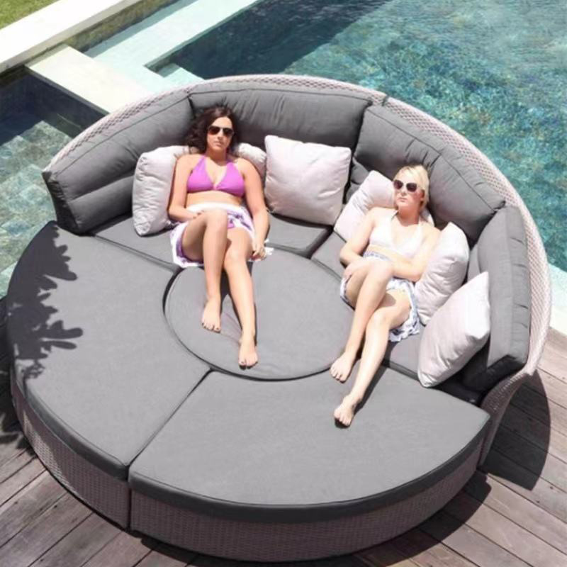 Outdoor Rattan Round Daybed So - Outdoor Daybed Furniture avis et prix