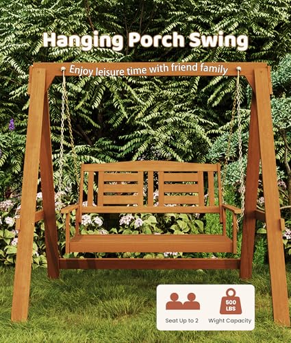 Sturdy Two-Person Wooden Porch - Outdoor Furniture Oil Teak avis et prix