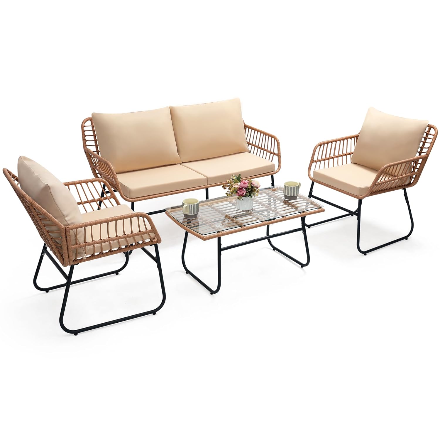 4 Piece Patio Bistro Outdoor F - Outdoor Furniture Ideas avis et prix