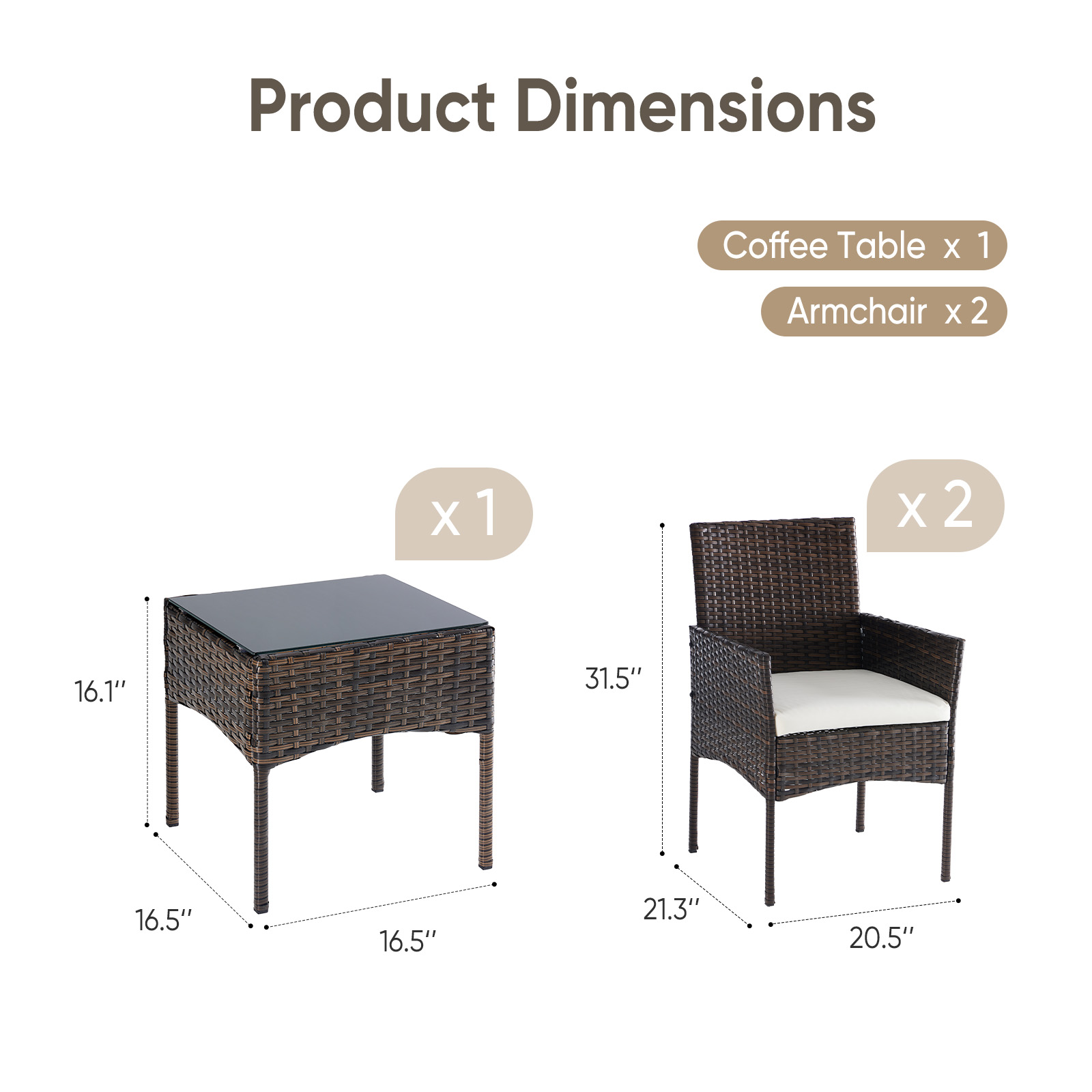 JHK Large Size 3 Pieces Outdoo - Outdoor Furniture Ideas avis et prix