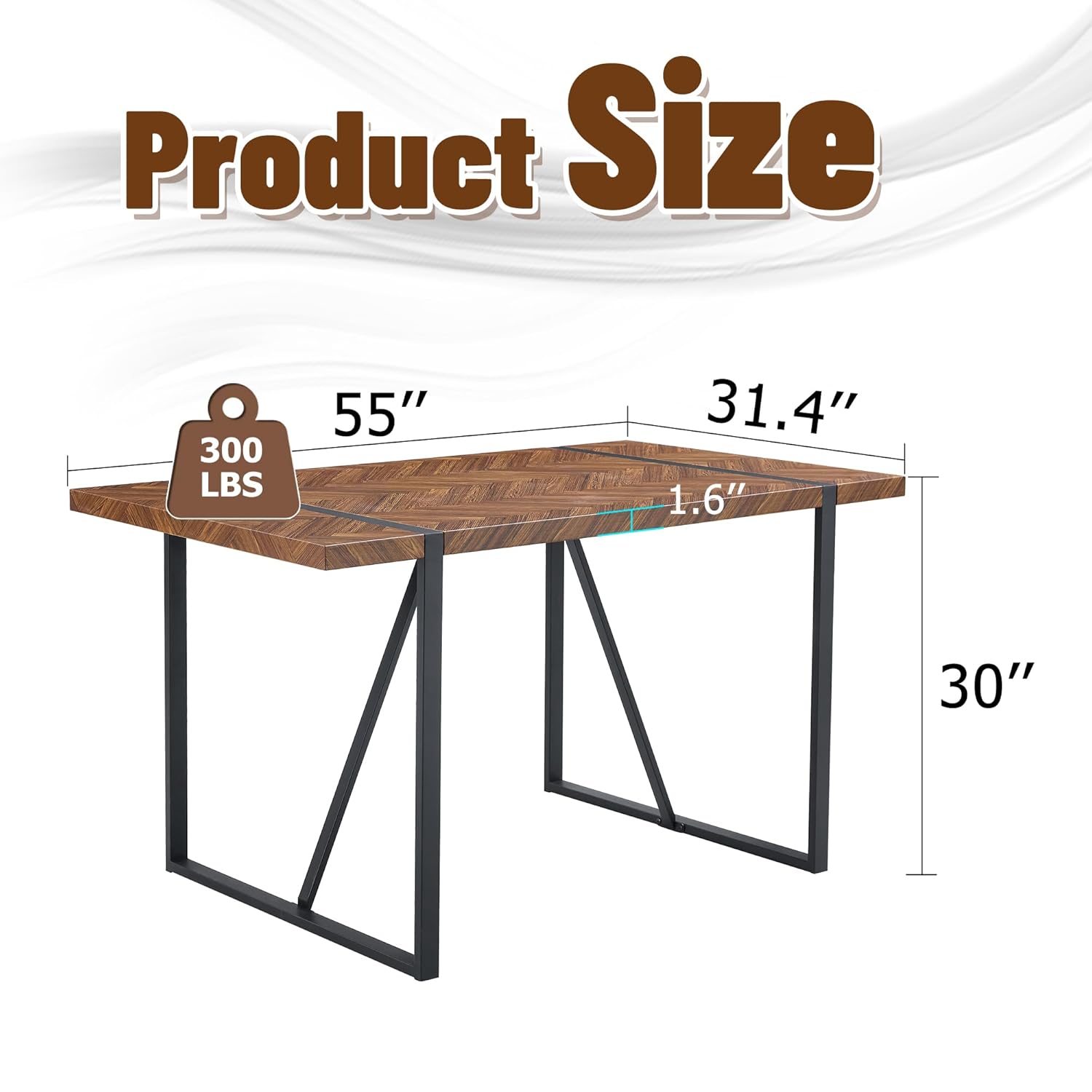 Retro Dining Table Dark Wood T - Outdoor Furniture Legs avis et prix