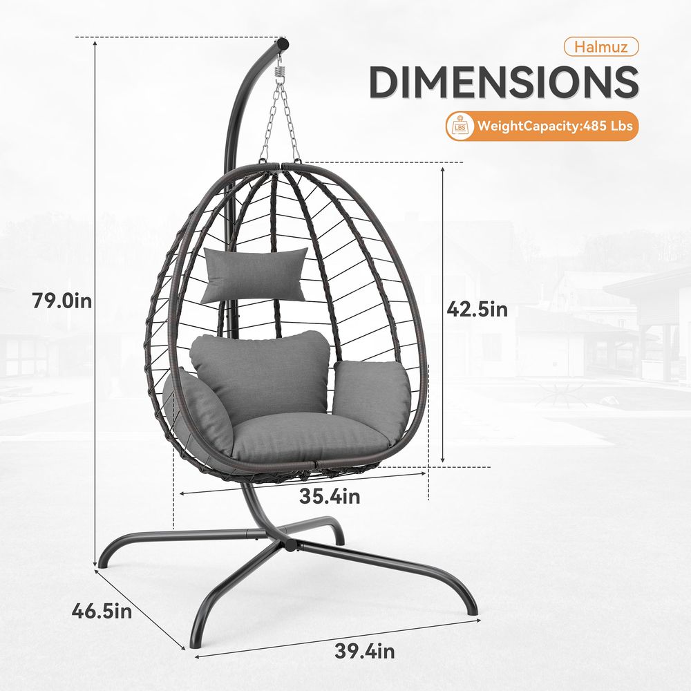 Pieces Outdoor Hanging Egg Cha - Hammock With Stand avis et prix