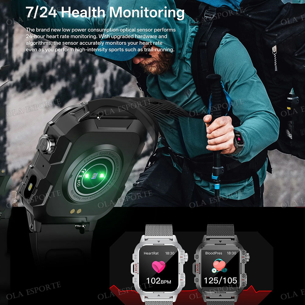2026 Rugged Military Smart Wat - Outdoor Rug Waterproof avis et prix