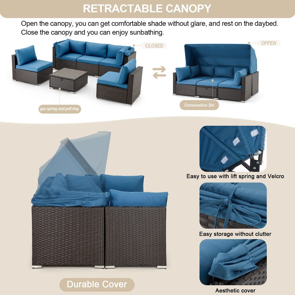Pieces Patio Furniture Sets Ou - Outdoor Daybed Furniture avis et prix