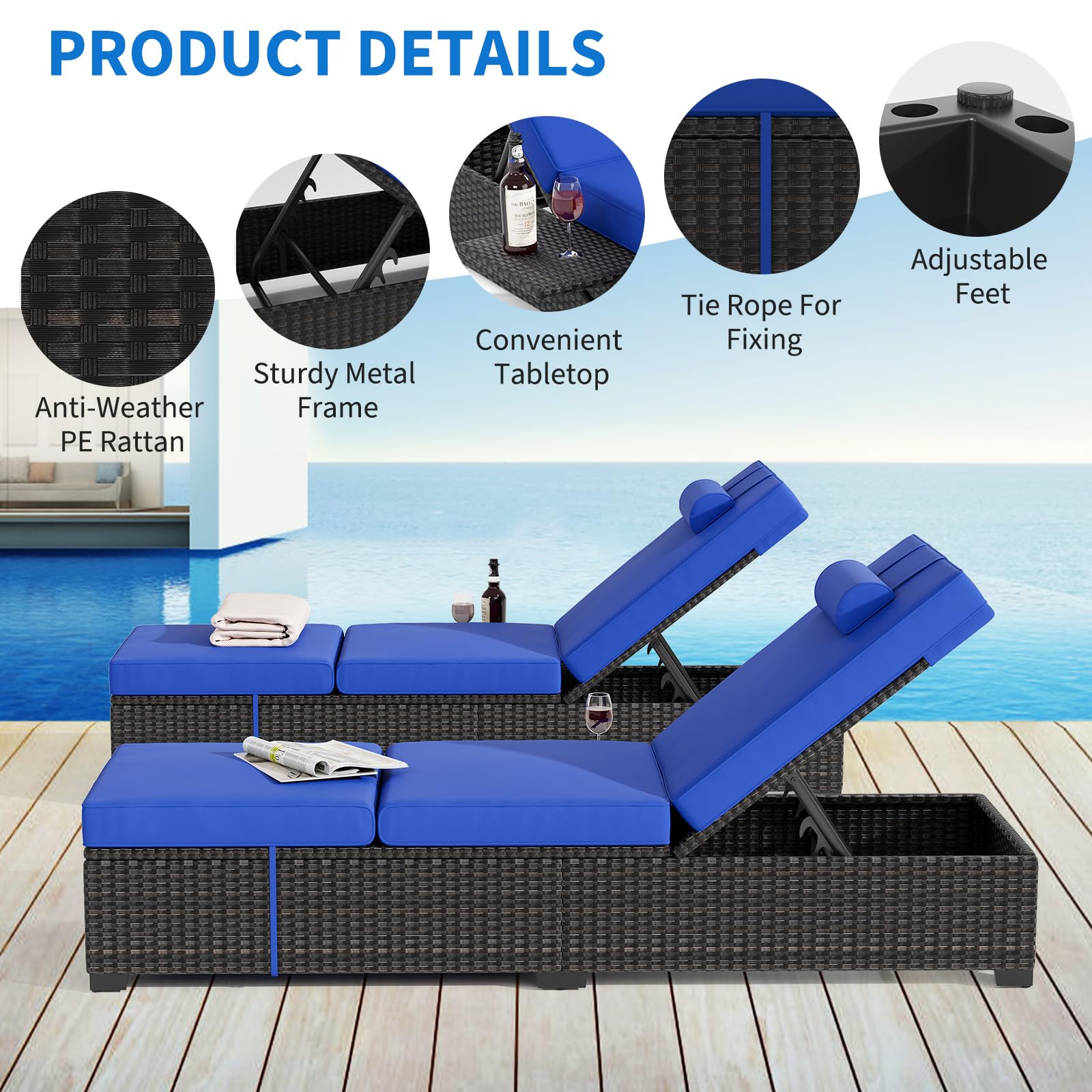 Outdoor Chaise Lounge Chairs S - Deck Chair Lounger avis et prix